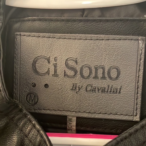 BLACK CI SONO WOMEN'S VEGAN LEATHER JACKET - Picture 3 of 3